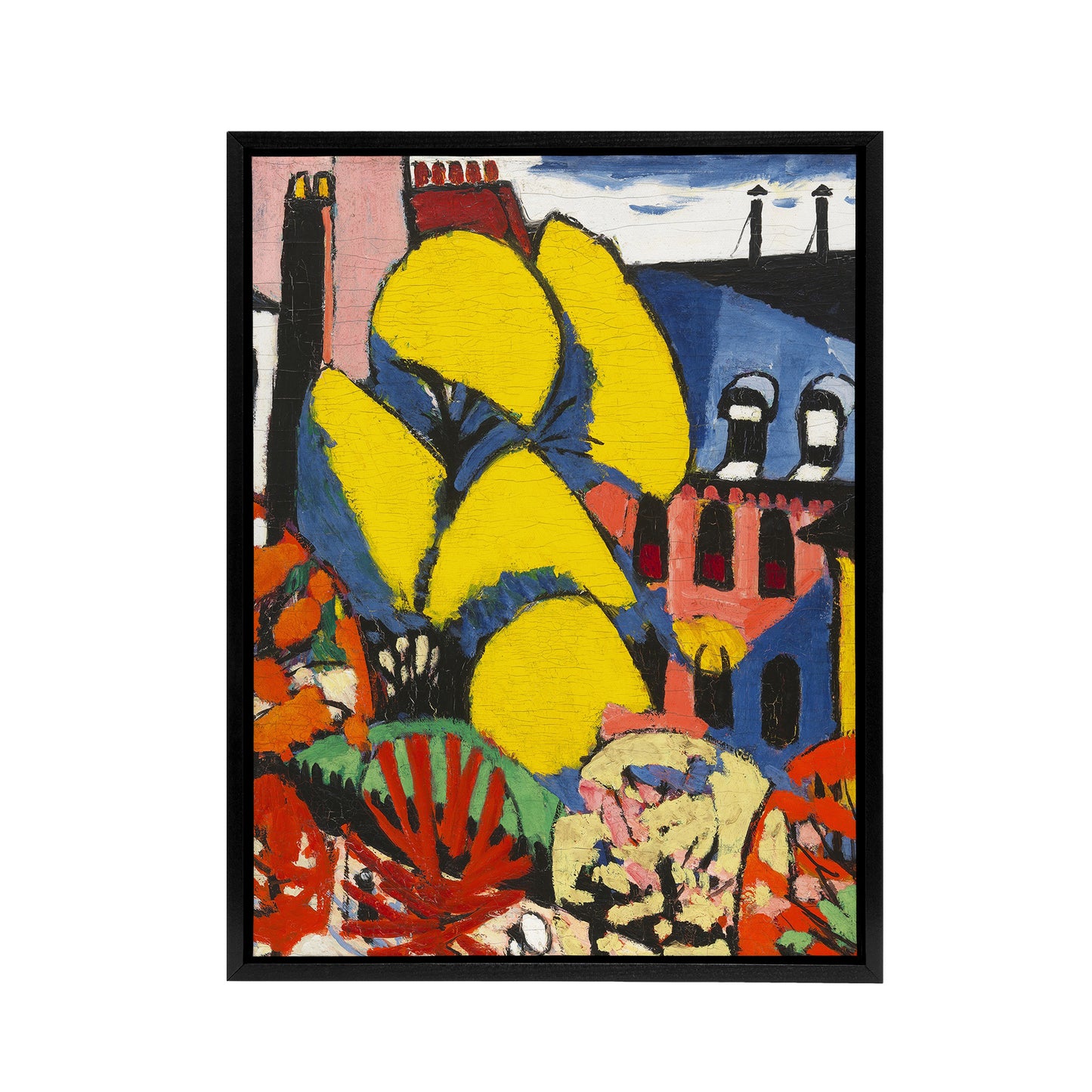 Trees Urban Landscape Henry Lyman Sayen Framed Canvas Wall Art Print