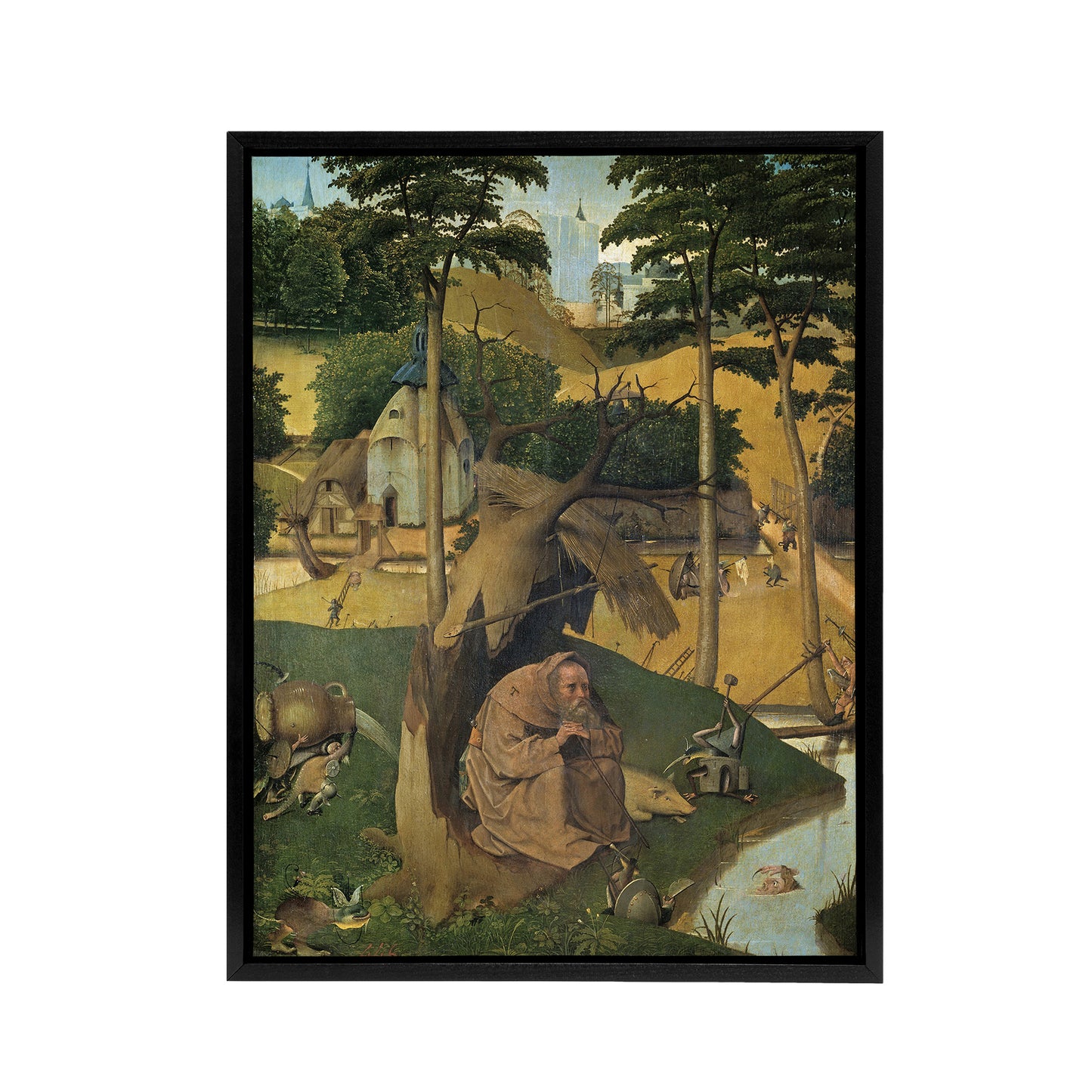 Temptations of Saint Anthony Bosch Framed Canvas Wall Art Print
