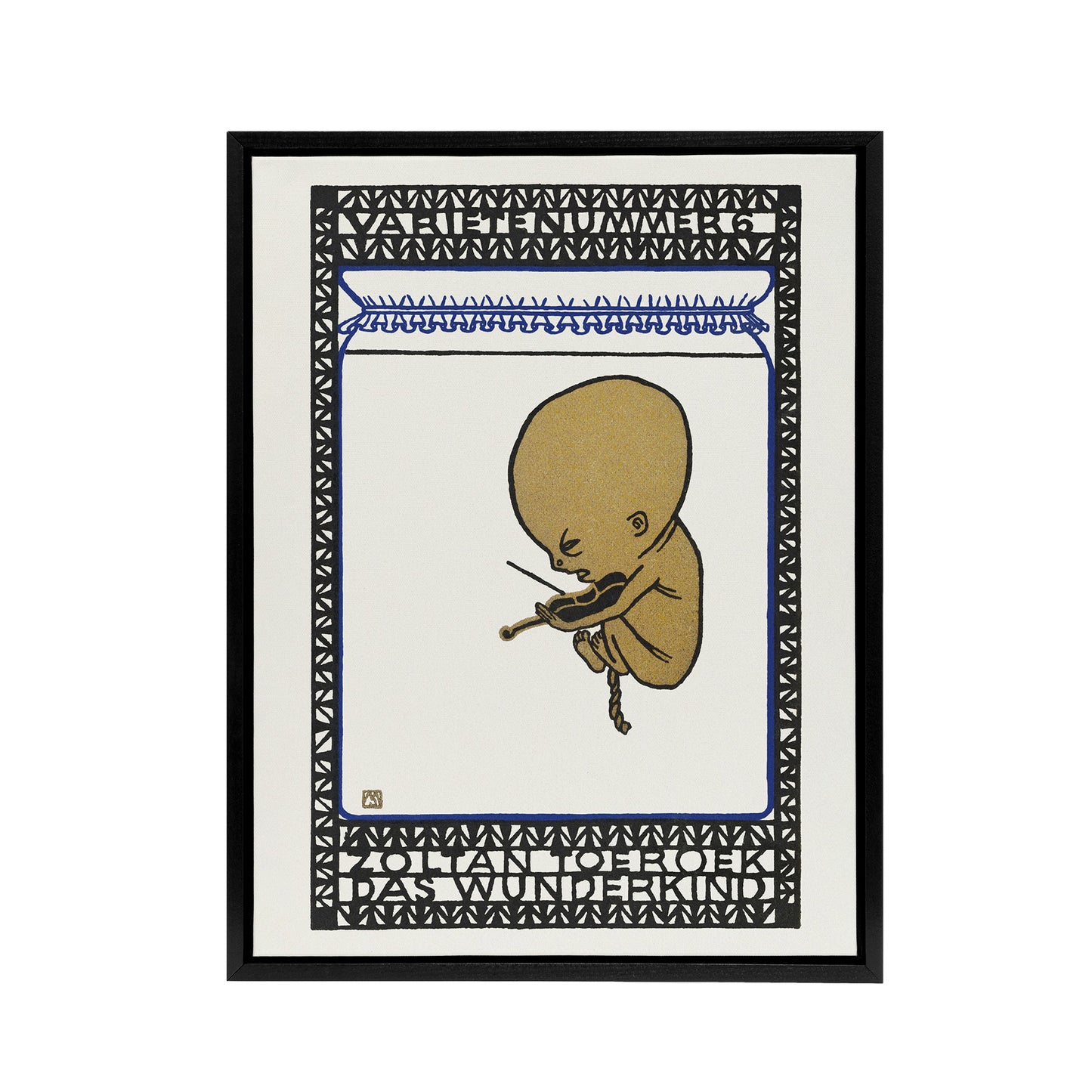 Zoltan Toeroek Violin Child Prodigy Jung Framed Canvas Wall Art Print