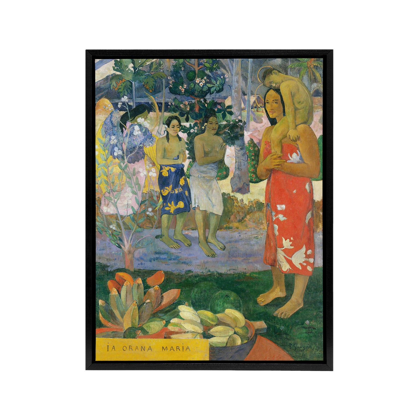 Hail Mary La Orana Maria Paul Gauguin Framed Canvas Wall Art Print