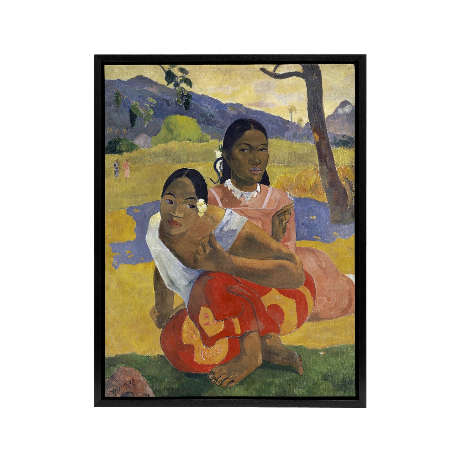 When Will You Marry Tahiti Women Paul Gauguin Framed Canvas Wall Art Print