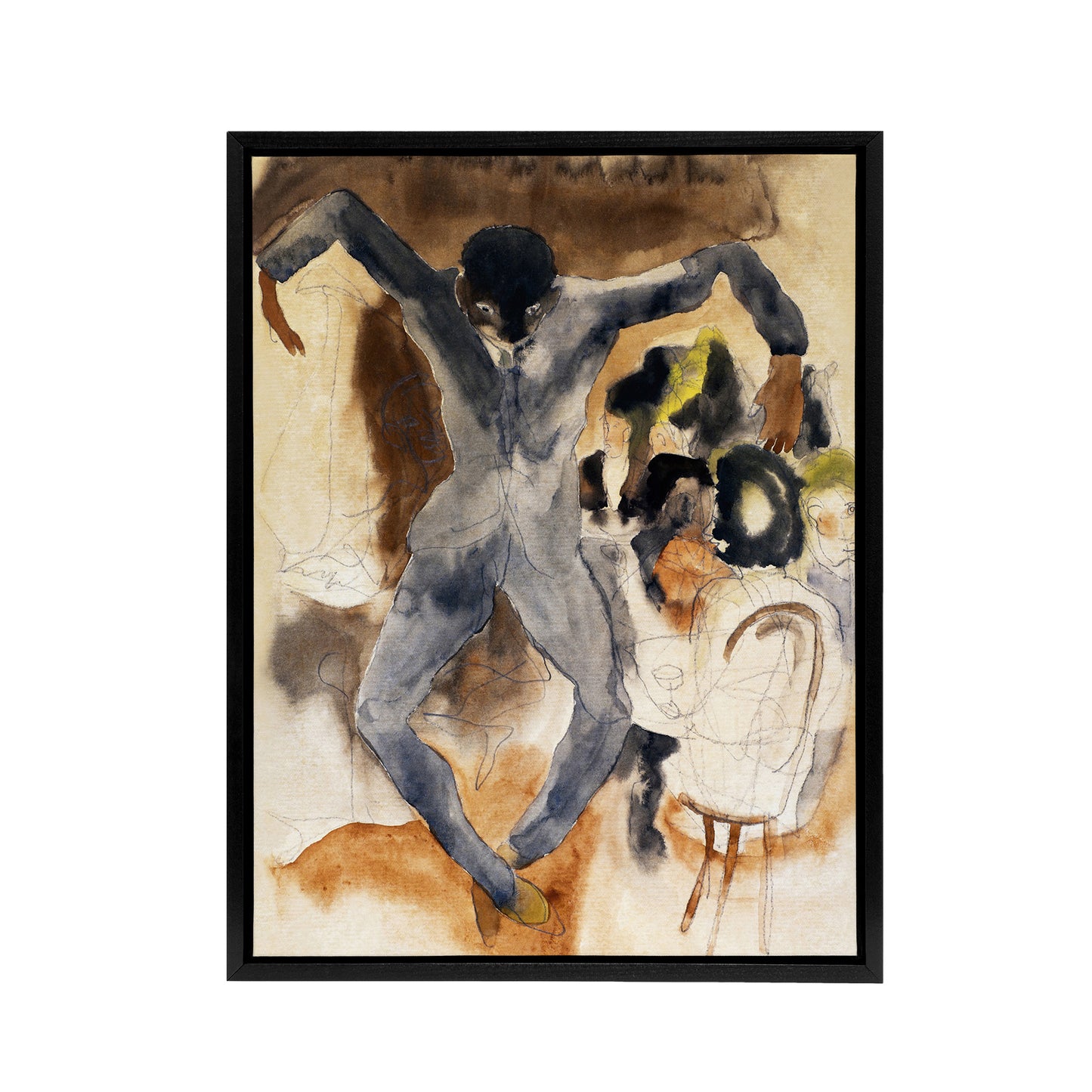 Dancing At Marshalls Hotel Charles Demuth Framed Canvas Wall Art Print