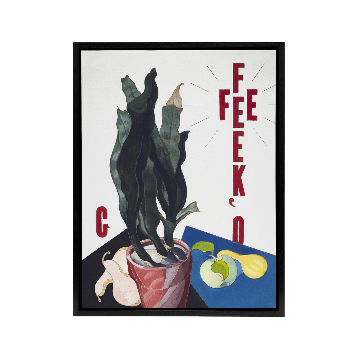 O Keeffe Stylised Poster Portrait Demuth Framed Canvas Wall Art Print