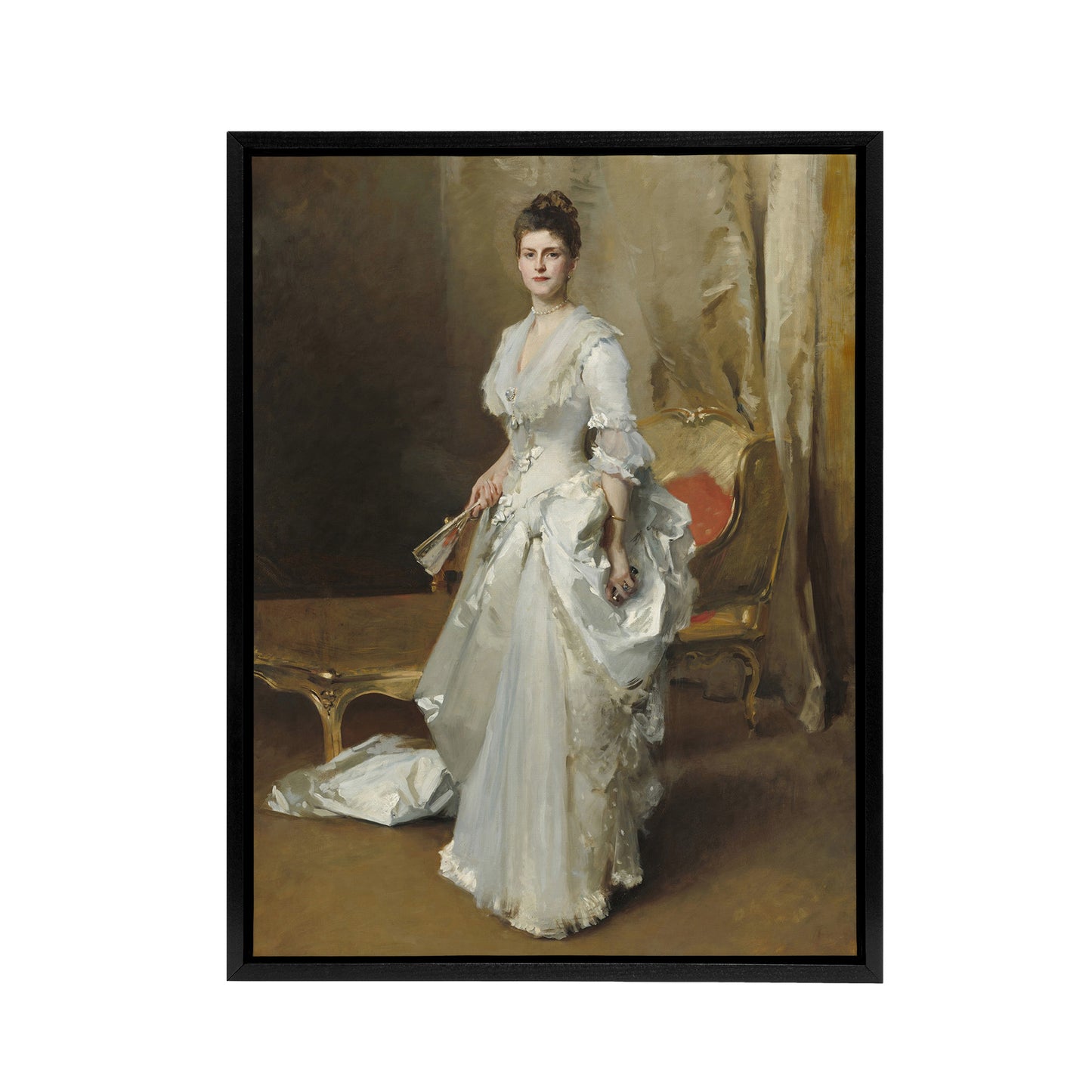 Mrs Henry White Portrait John Singer Sargent Framed Canvas Wall Art Print