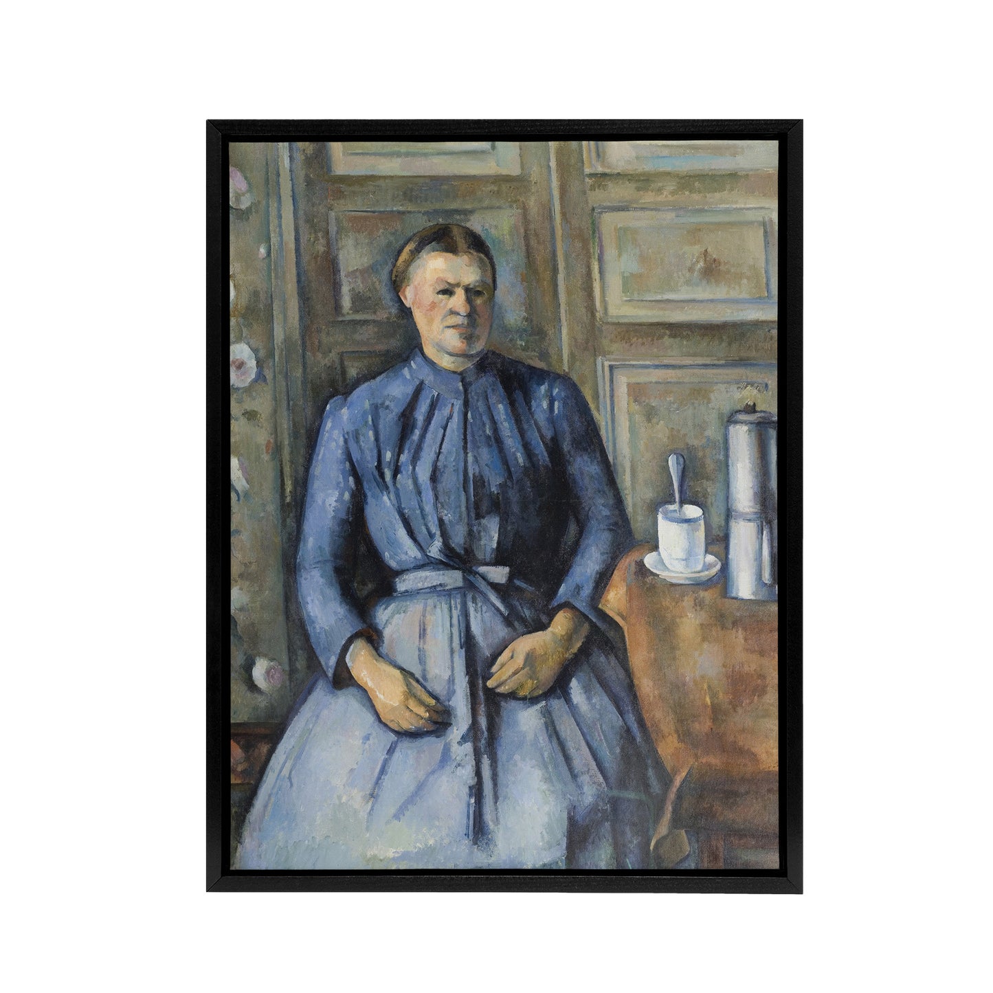 Woman with a Coffeepot Portrait Paul Cezanne Framed Canvas Wall Art Print