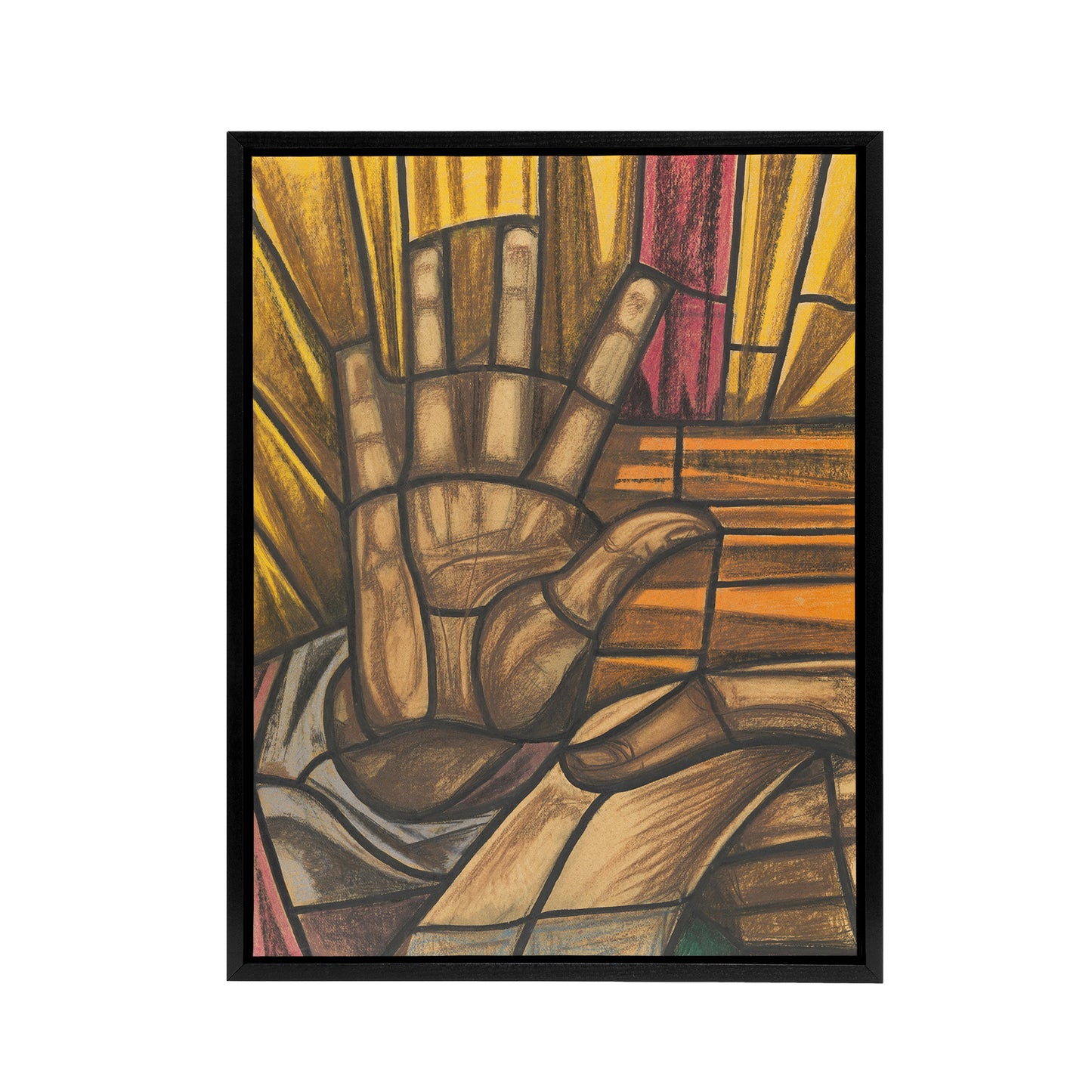 St Luke Hand Design for Dom Church Holst Framed Canvas Wall Art Print