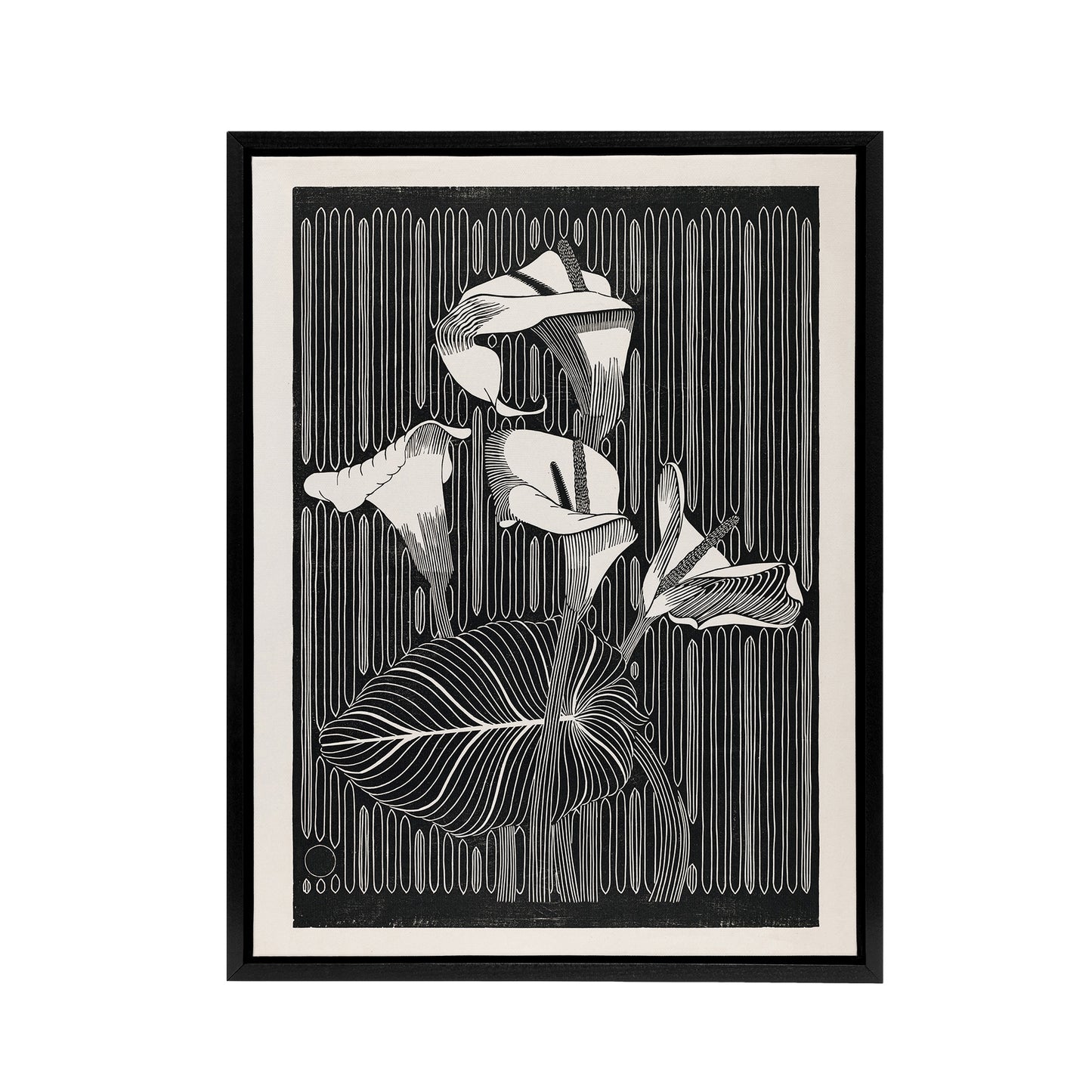Stylised Calla Lily Flowers De Mesquita Framed Canvas Wall Art Print