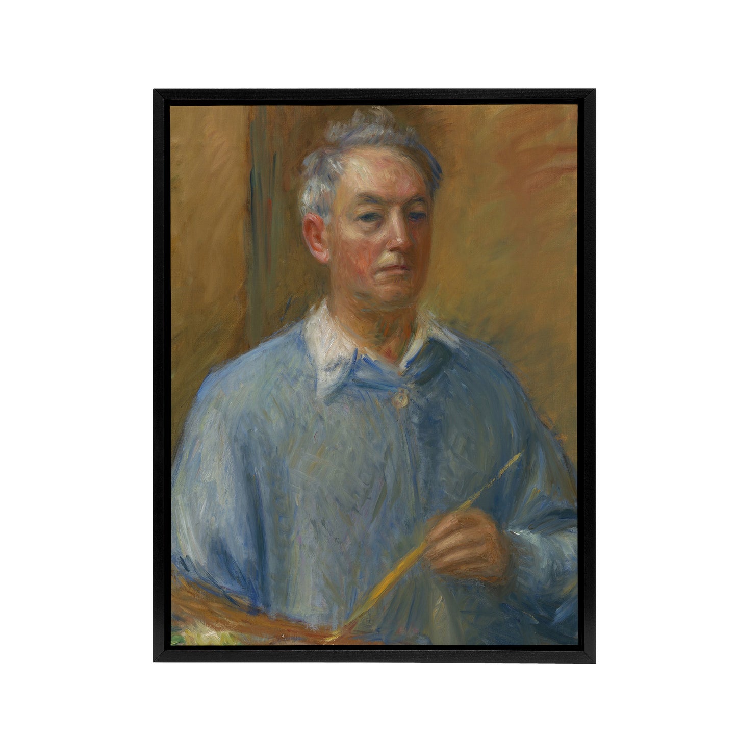 Artist Self Portrait William James Glackens Framed Canvas Wall Art Print