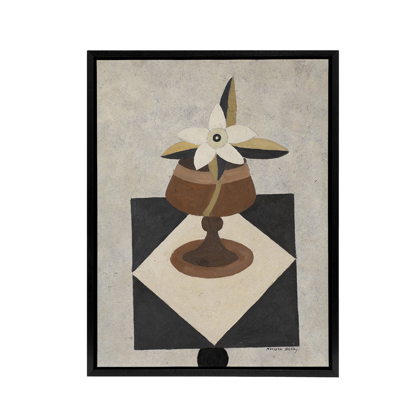 Flower Piece Abstract Painting Hartley Black Framed Canvas Wall Art Print