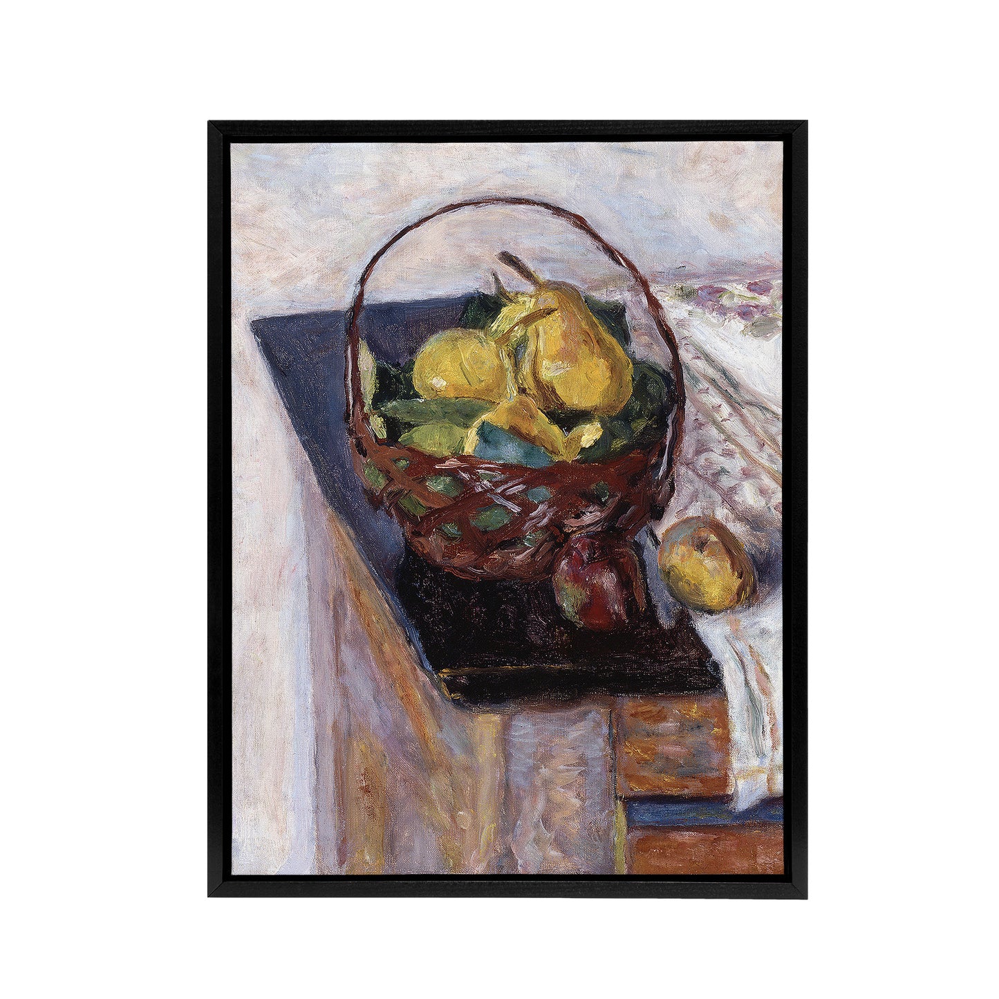 Still Life The Basket of Fruit Bonnard Black Framed Canvas Wall Art Print