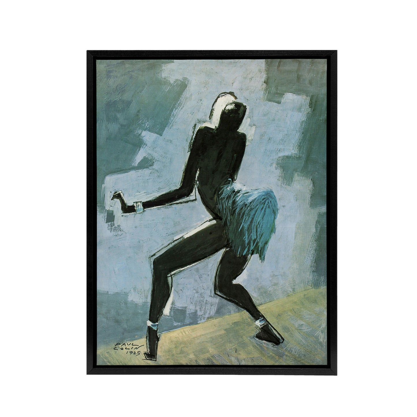 Paul Colin Dancer Singer Josephine Baker Black Framed Canvas Art Print