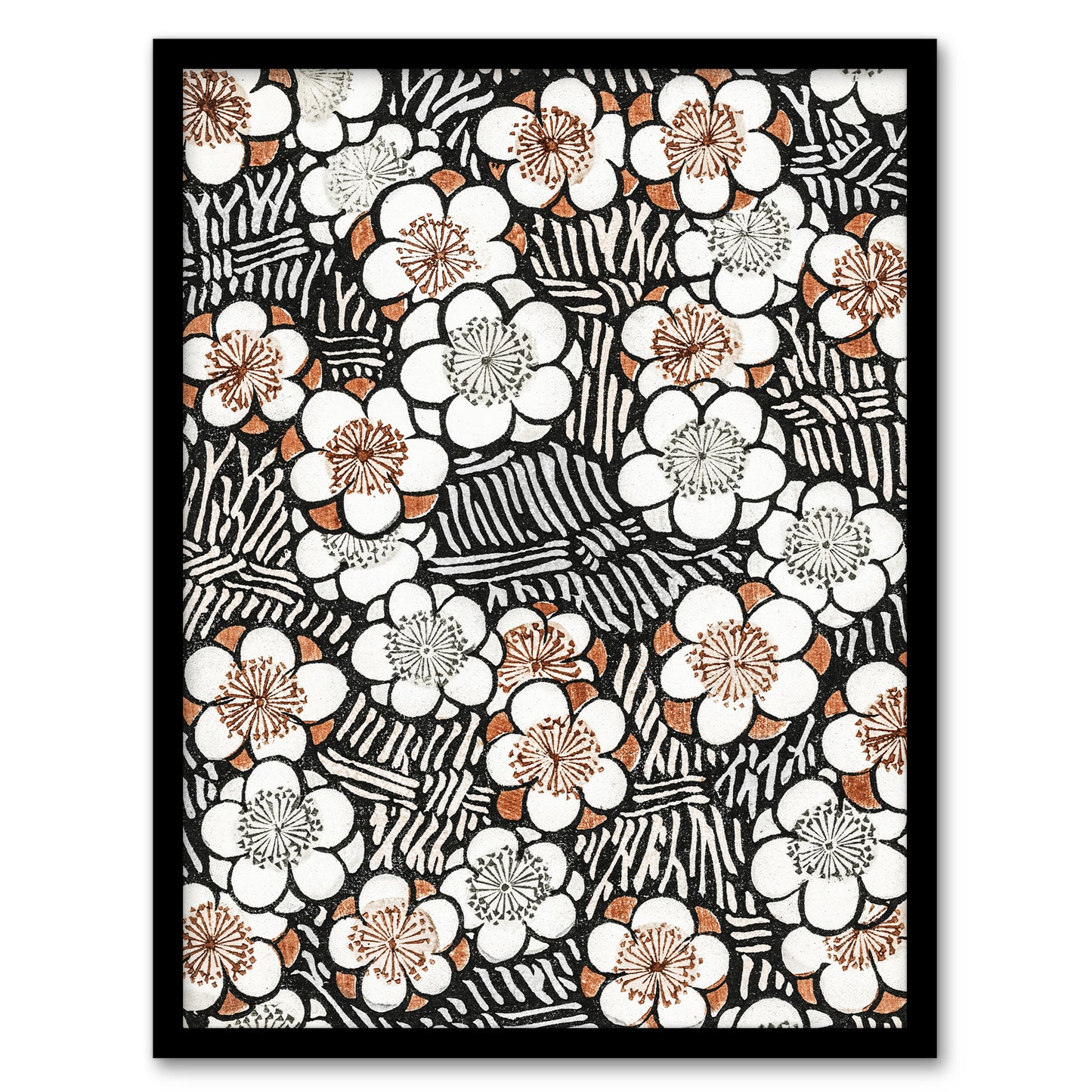 Shin Bijutsukai Framed Wall Art Print Flowerbed Floral Pattern Home Décor