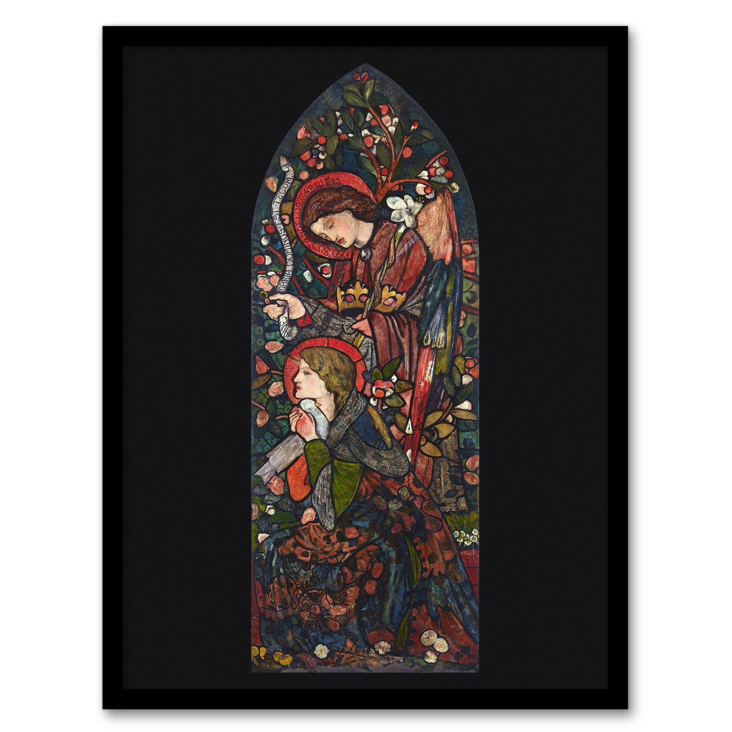 Edward Burne Jones Framed Wall Art The Annunciation Stained Glass Home Décor