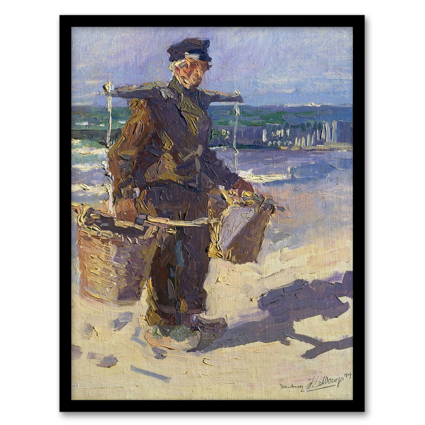 Jan Toorop Framed Wall Art The Shell Fisherman Portrait Painting Home Décor