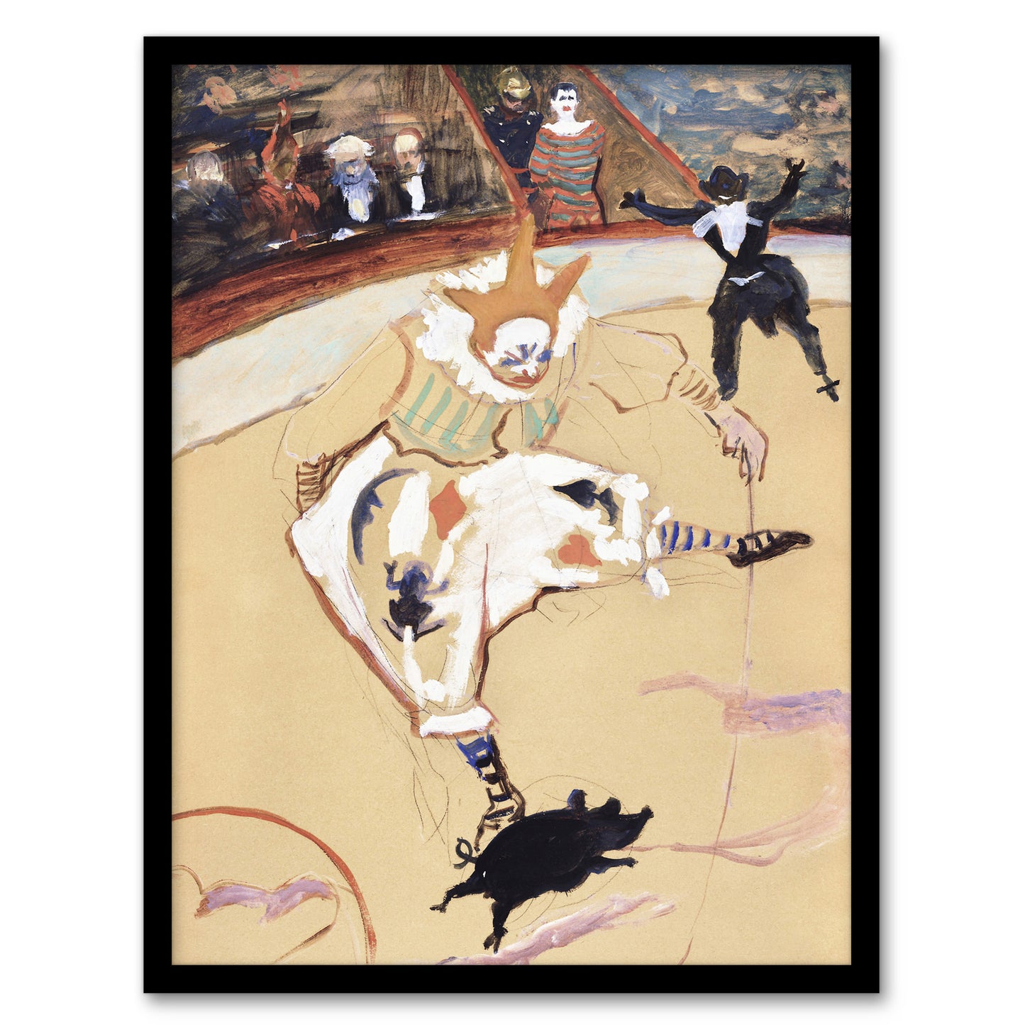 Toulouse Lautrec Framed Wall Art Print Medrano Circus With a Piglet Home Décor