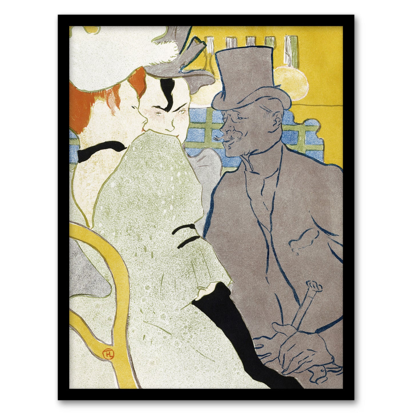 Toulouse Lautrec Framed Wall Art Print Englishman at the Moulin Rouge Home Décor