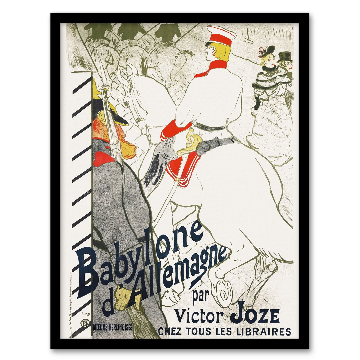 Toulouse Lautrec Framed Wall Art The German Babylon Novel Advert Home Décor