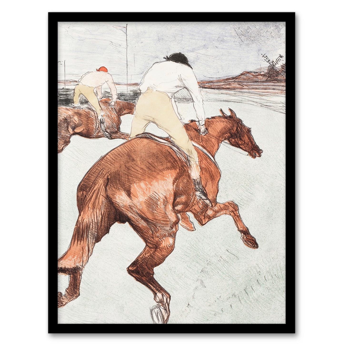 Toulouse Lautrec Framed Wall Art Print The Jockey Horse Racing Home Décor