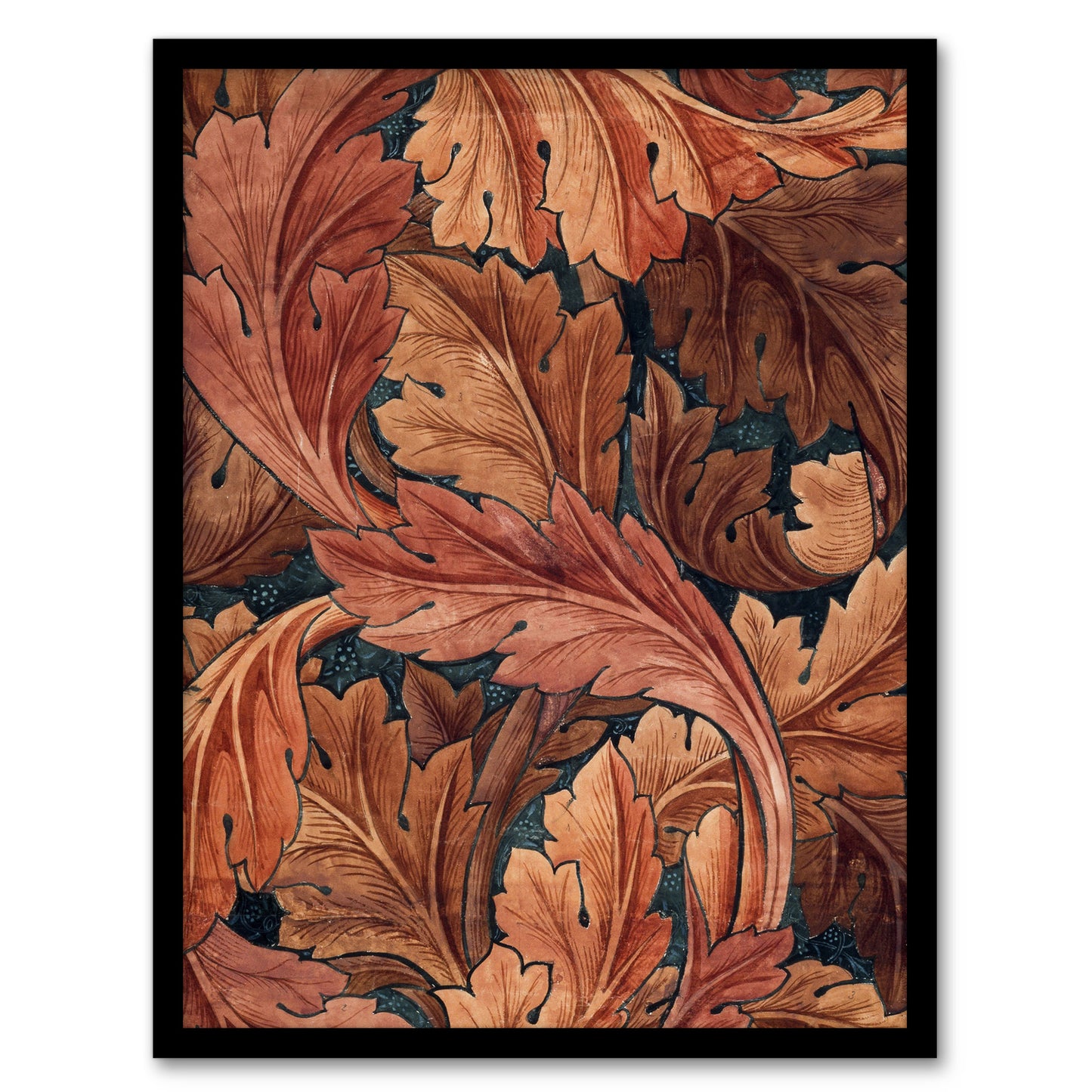 William Morris Framed Wall Art Print Acanthus Leaves Pattern Home Décor
