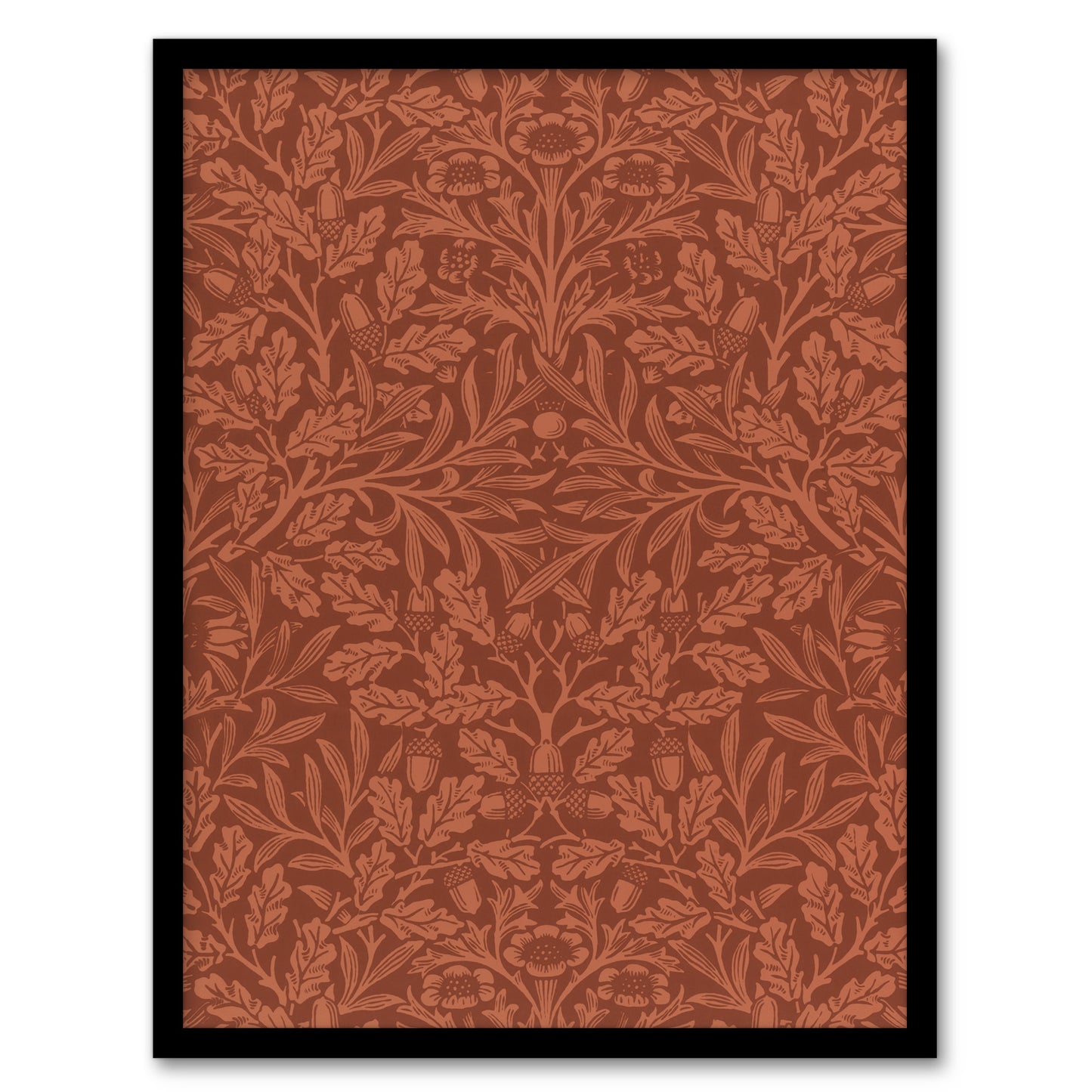 William Morris Framed Wall Art Print Acorns and Oak Leaves Pattern Home Décor