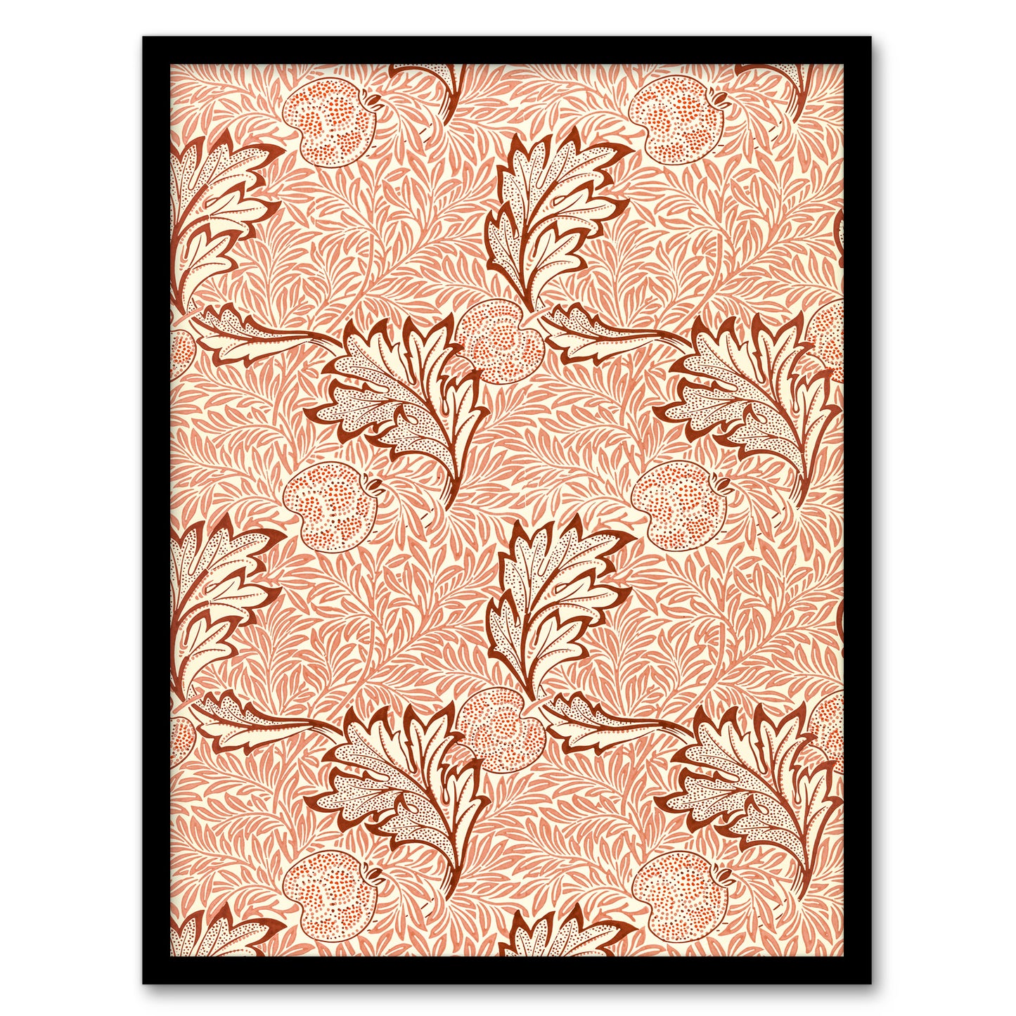 William Morris Framed Wall Art Print Apple and Leaves Pattern Home Décor