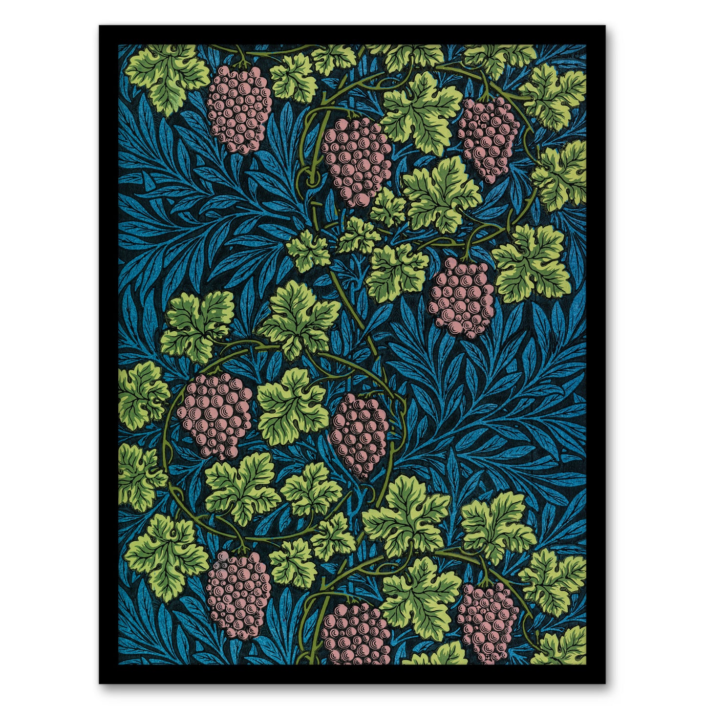 William Morris Framed Wall Art Print Grape Vine and Leaves Pattern Home Décor