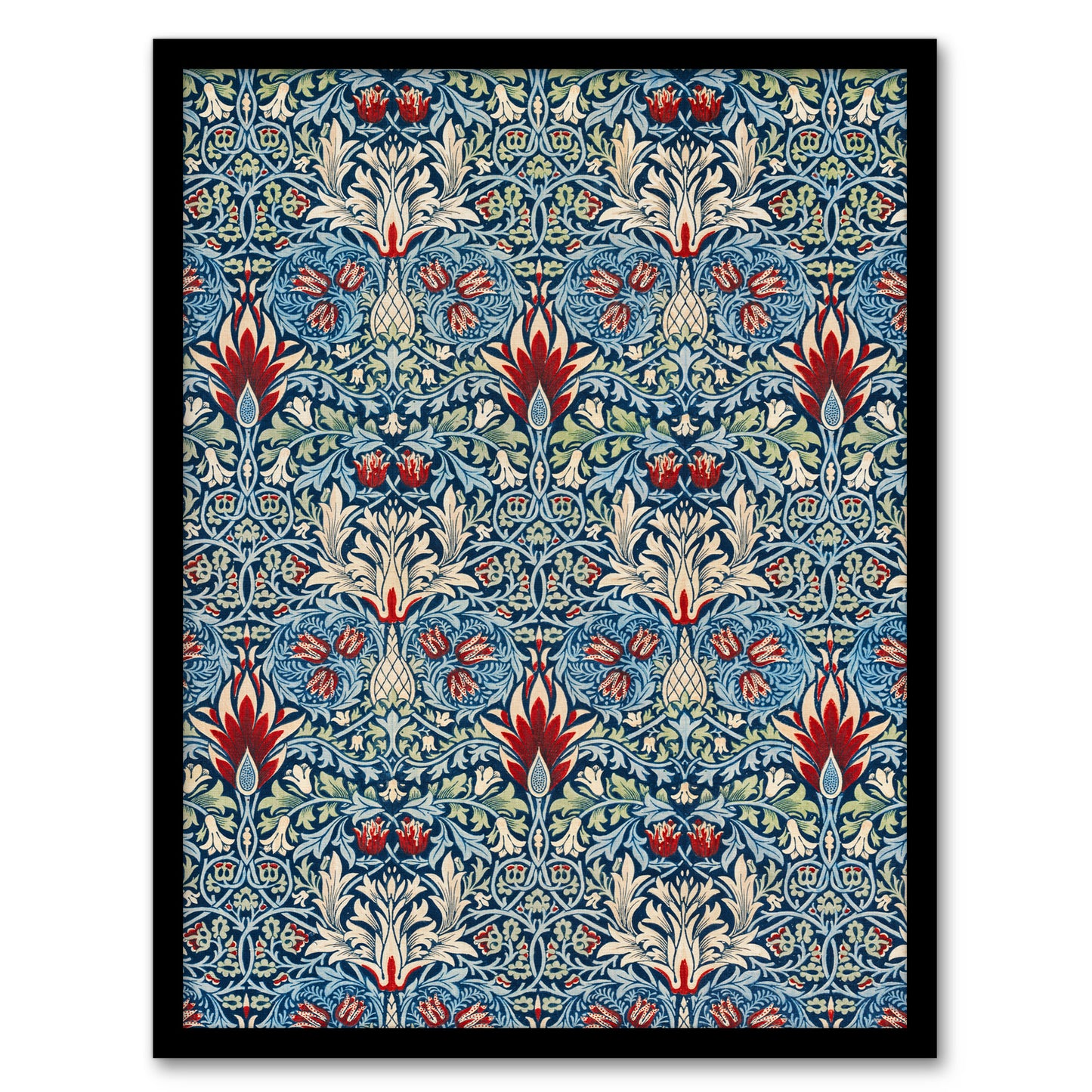 William Morris Framed Wall Art Print Snakeshead Flower Pattern Home Décor