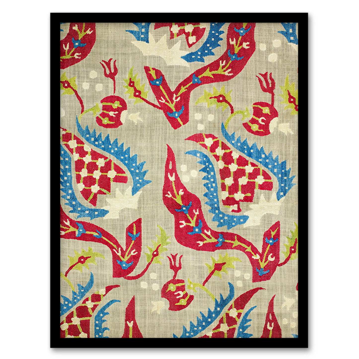 William Morris Framed Wall Art Print Turkish Bed Cover Floral Pattern Home Décor