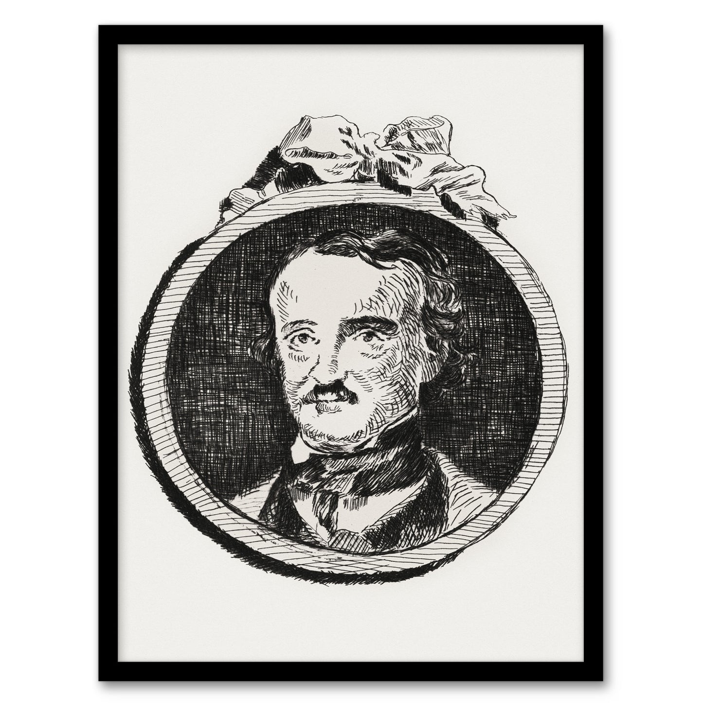 Edouard Manet Framed Wall Art Print Edgar Allan Poe Portrait Home Décor