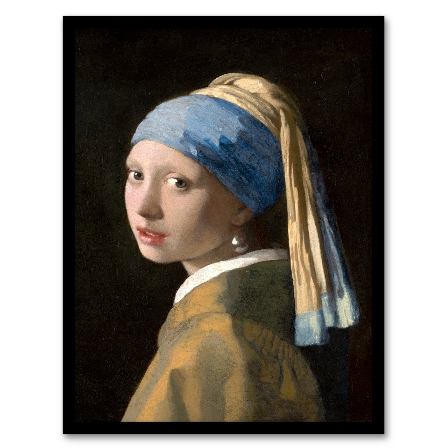 Johannes Vermeer Framed Wall Art Print Girl with a Pearl Earring Home Décor