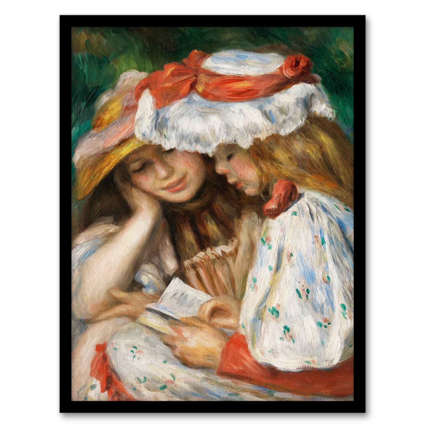 Pierre Auguste Renoir Framed Wall Art Print Two Girls Reading Home Décor