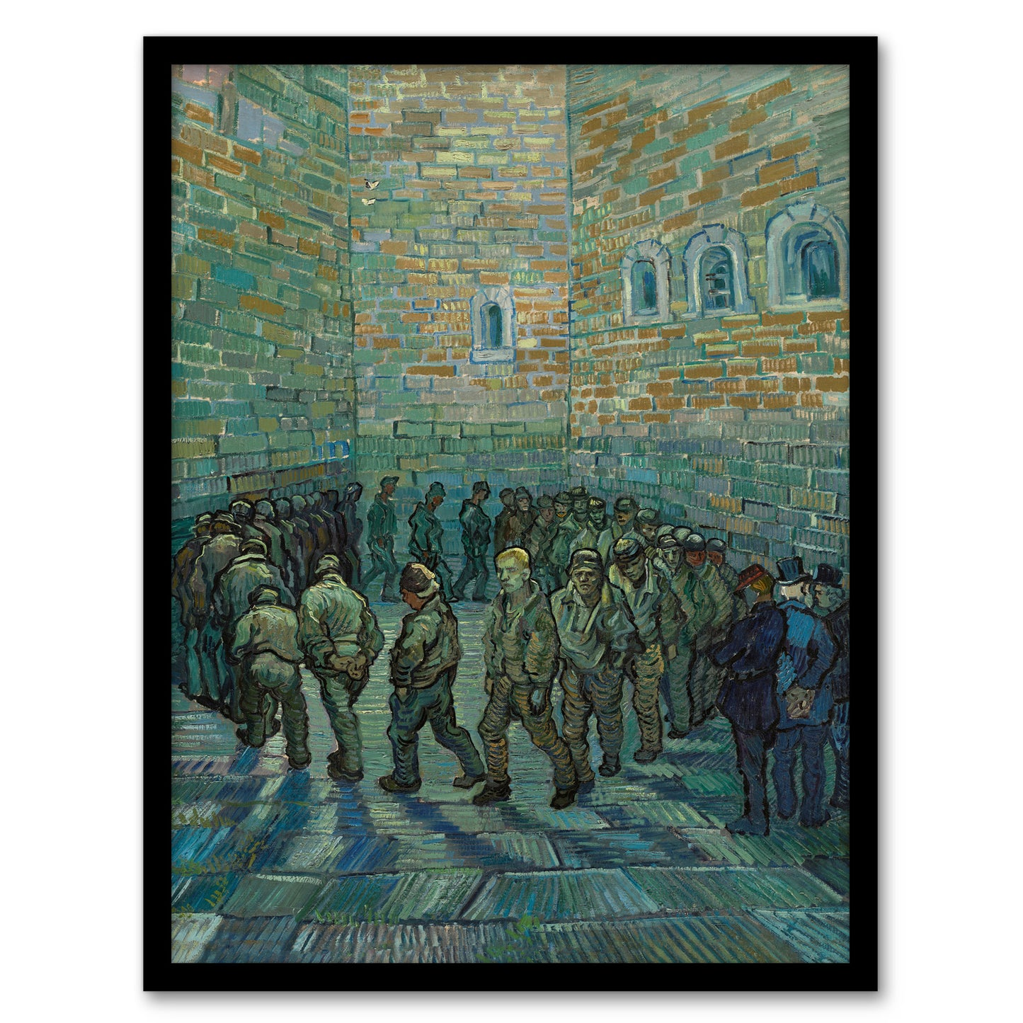 Vincent van Gogh Framed Wall Art Penitentiary Prisoners Exercising Home Décor