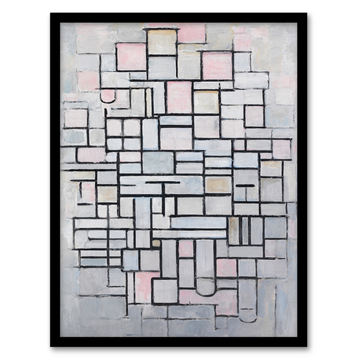 Piet Mondrian Framed Wall Art Composition No IV Abstract Painting Home Décor