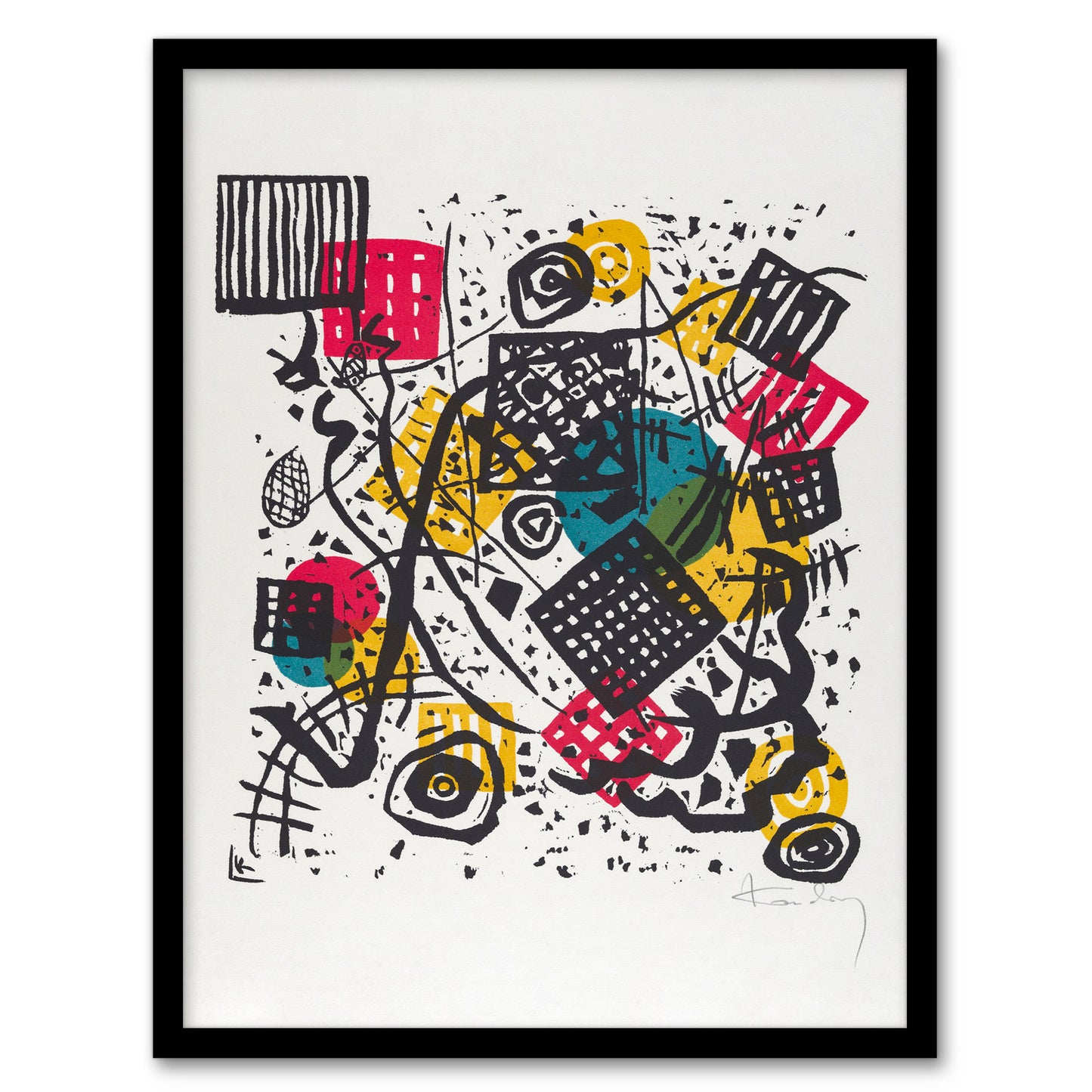 Wassily Kandinsky Framed Wall Art Small Worlds V Abstract Painting Home Décor