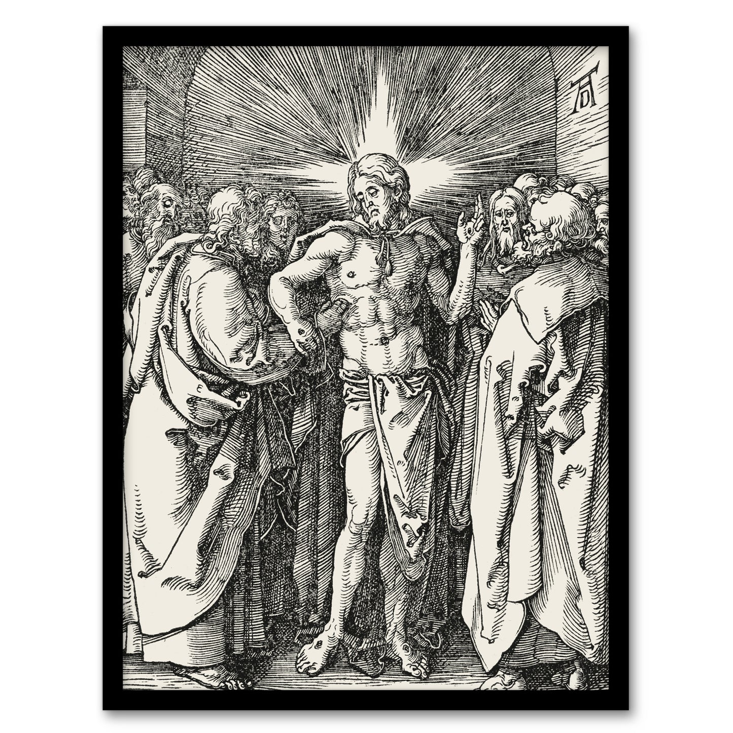 Albrecht Durer Doubting Thomas Touches Christ's Wounds Framed Wall Art Print