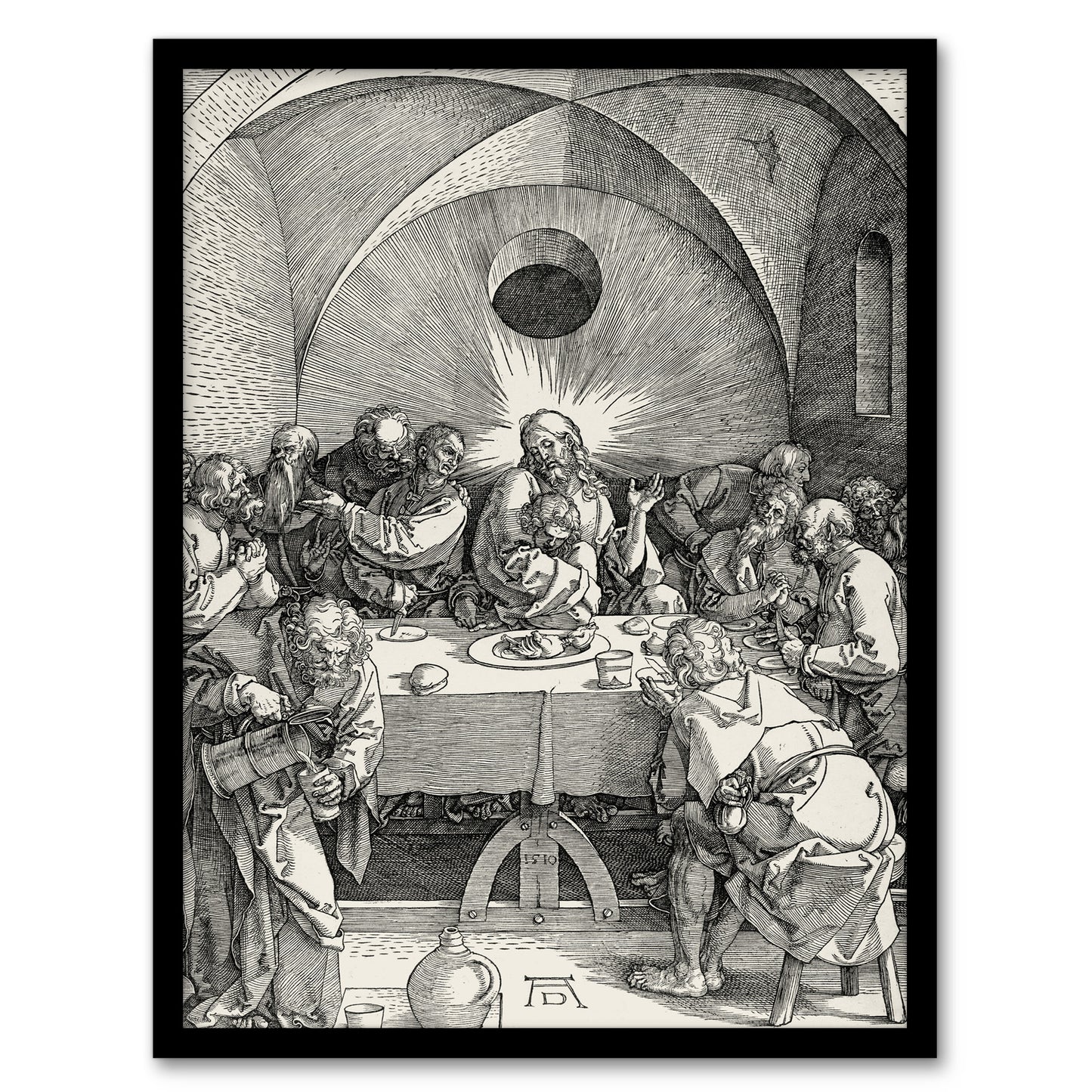 Albrecht Durer Large Passion Series The Last Supper Framed Wall Art Print