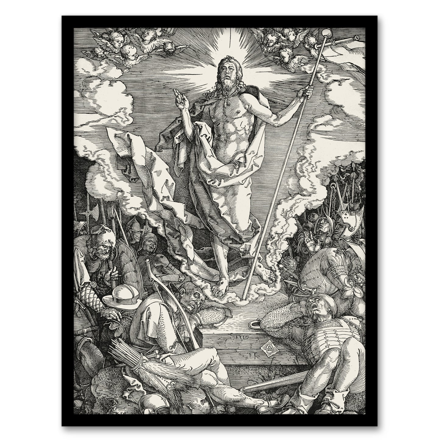 Albrecht Durer Large Passion Series The Resurrection Framed Wall Art Print