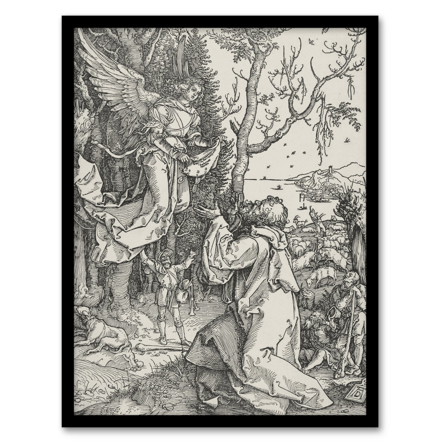 Albrecht Durer Life of the Virgin Joachim and the Angel Framed Wall Art Print