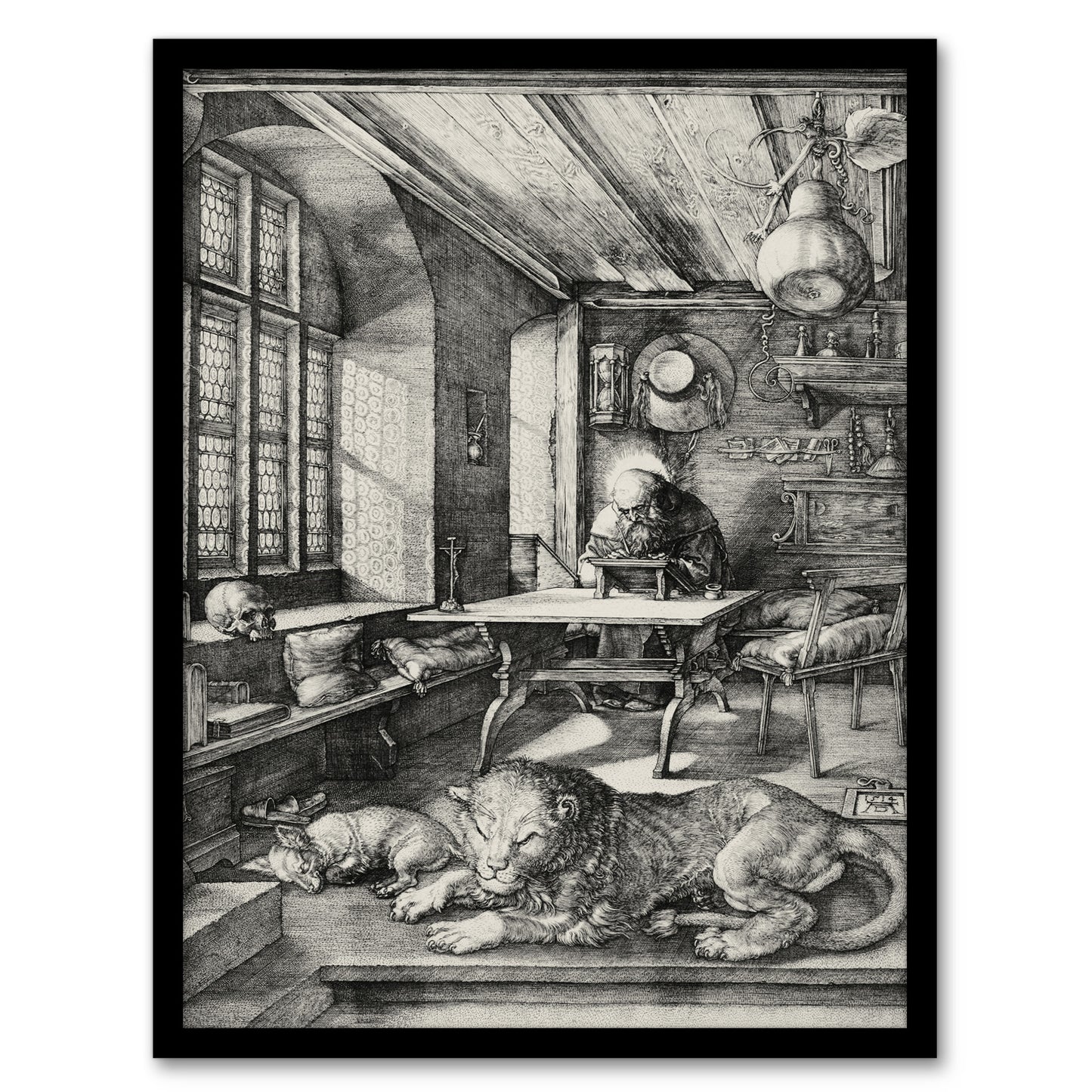 Albrecht Durer Saint Jerome in His Study Framed Wall Art Picture Print