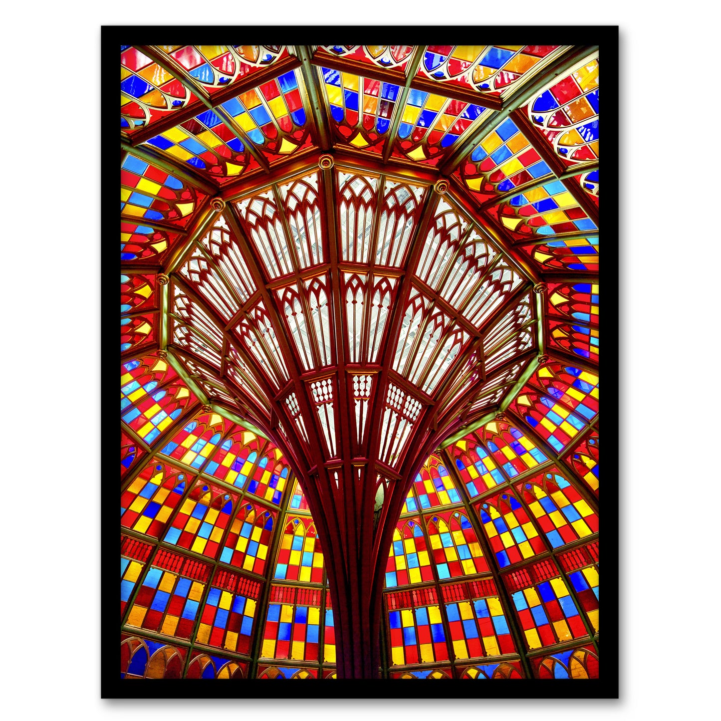 Carol M Highsmith State Capitol Building Stained Glass Ceiling Framed Art