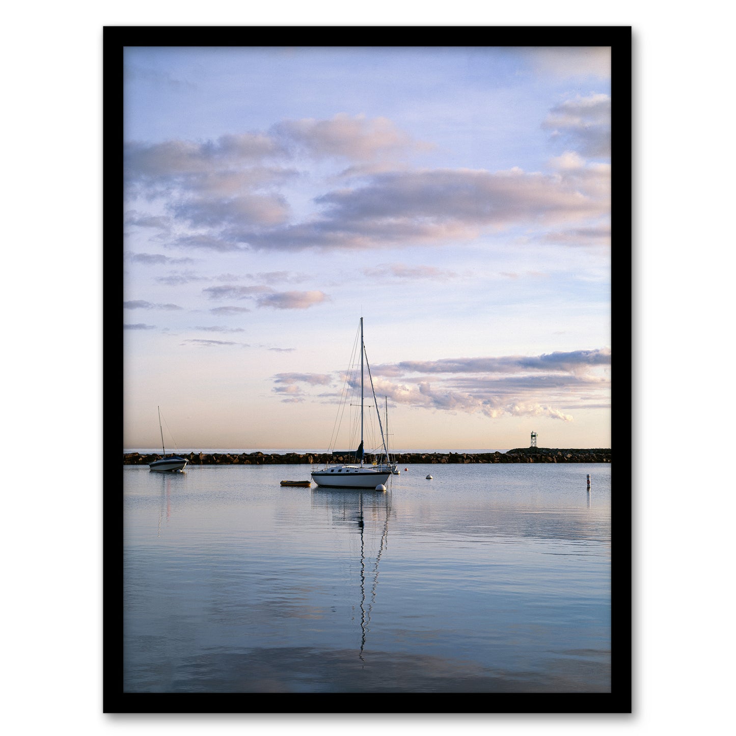 Carol M Highsmith Block Island Sailboat Sunset Photo Framed Wall Art Print