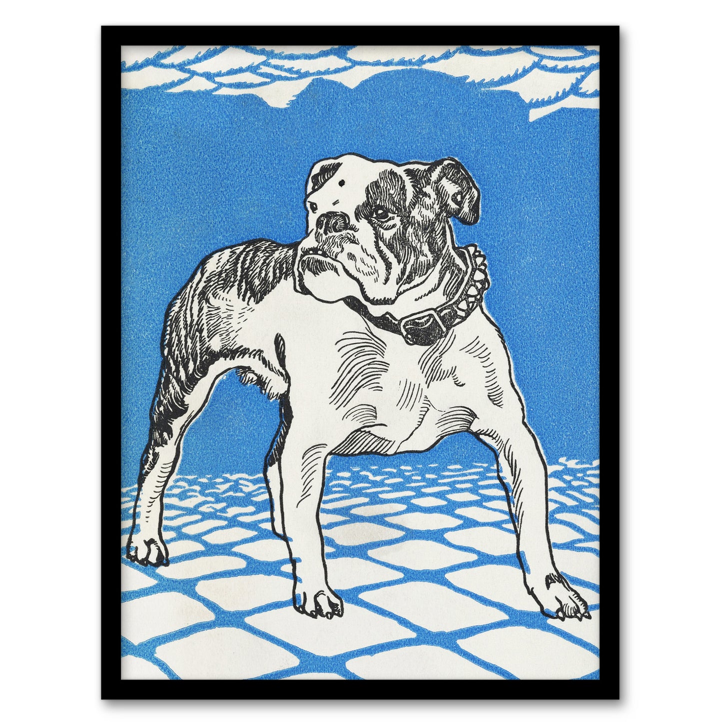 Moriz Jung Dog Lover Bulldog Animal Portrait Framed Wall Art Picture Print