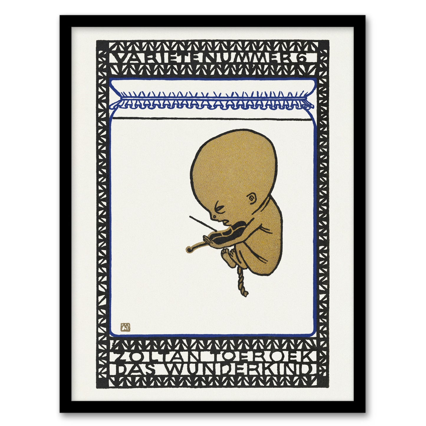 Moriz Jung Zoltan Toeroek Violin Child Prodigy Framed Wall Art Picture Print