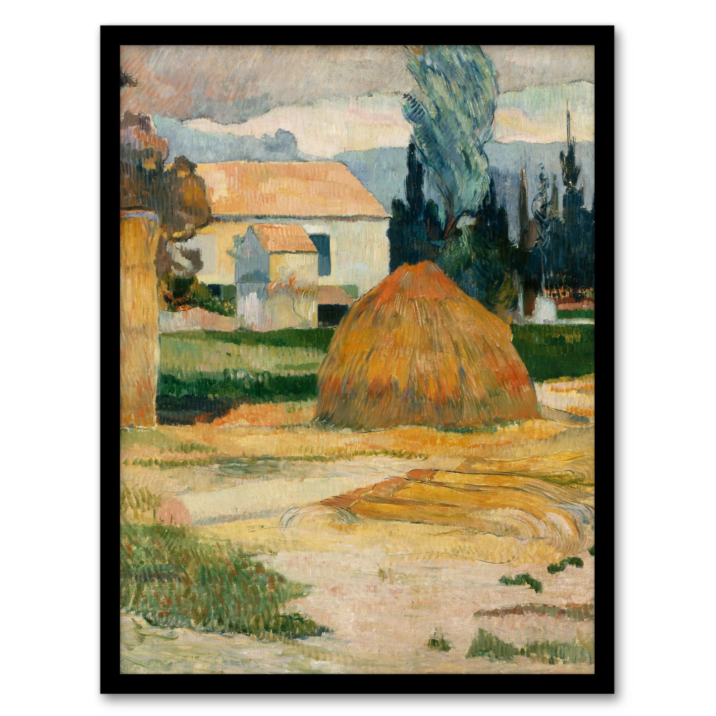 Paul Gauguin Landscape Near Arles Oil Painting Framed Wall Art Picture Print