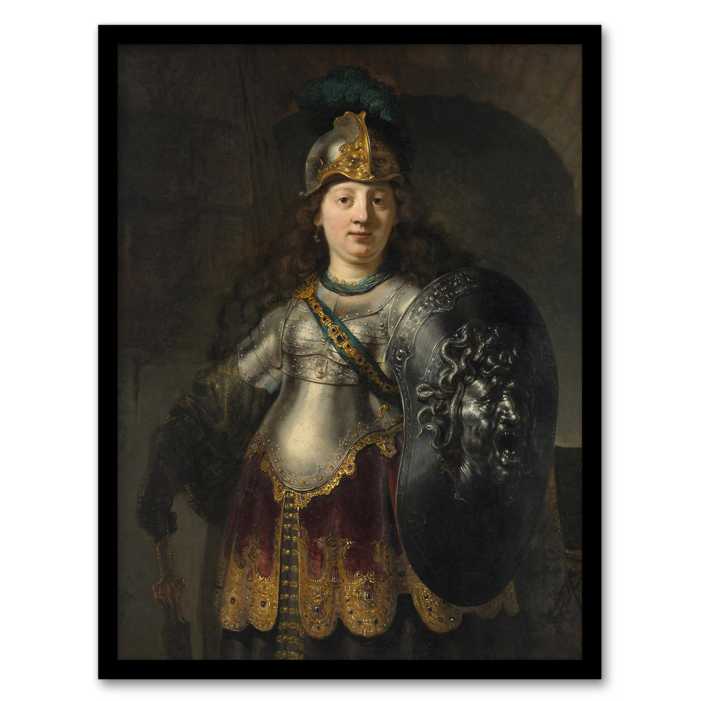 Rembrandt van Rijn Bellona Roman Goddess of War Framed Wall Art Picture Print