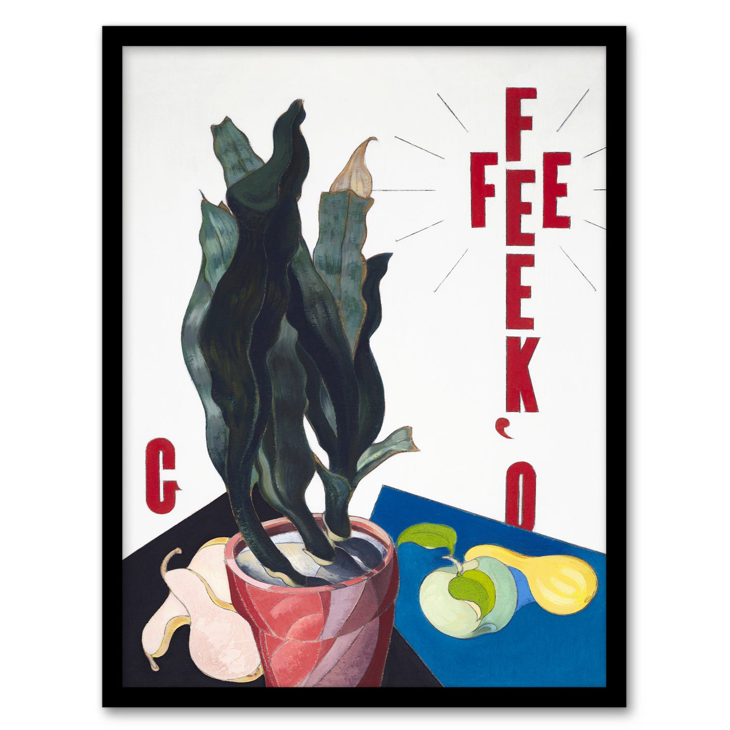 Charles Demuth Framed Wall Art O Keeffe Stylised Poster Portrait Home Décor