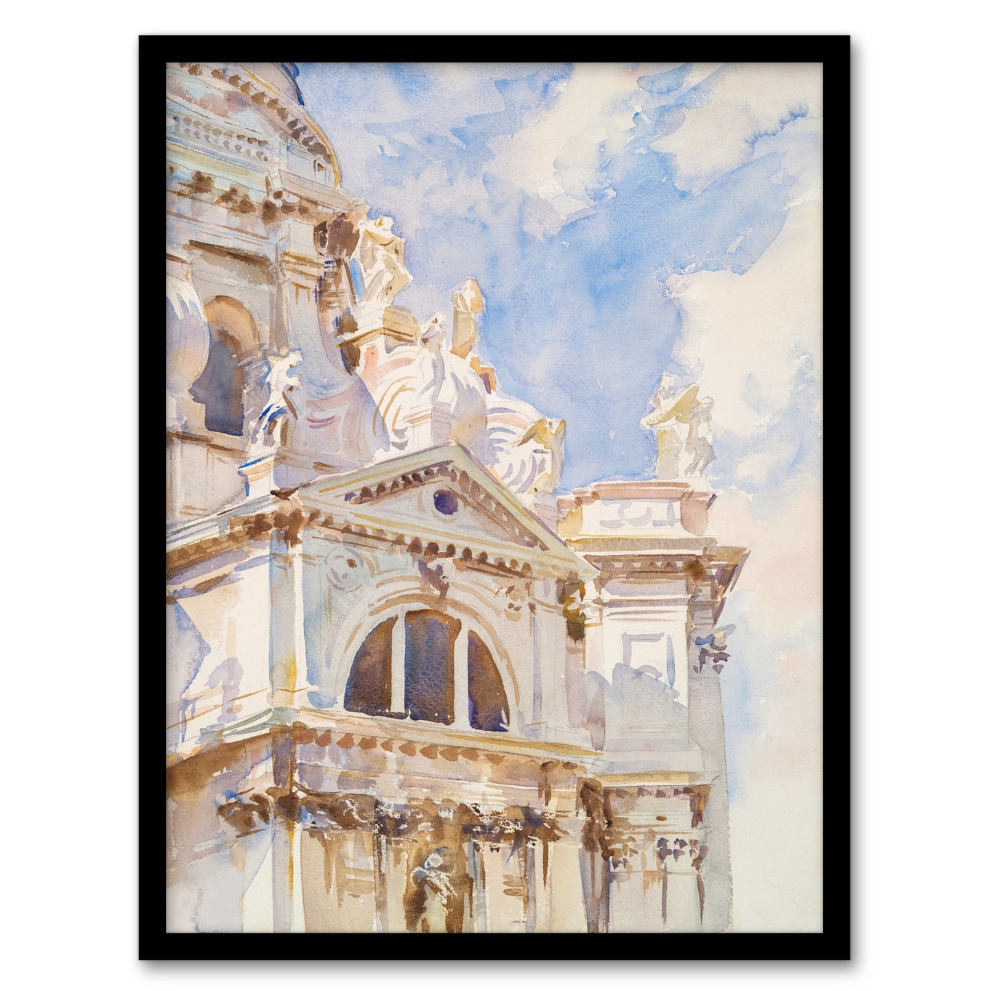 John Sargent Framed Wall Art La Salute Church Venice Watercolour Home Décor
