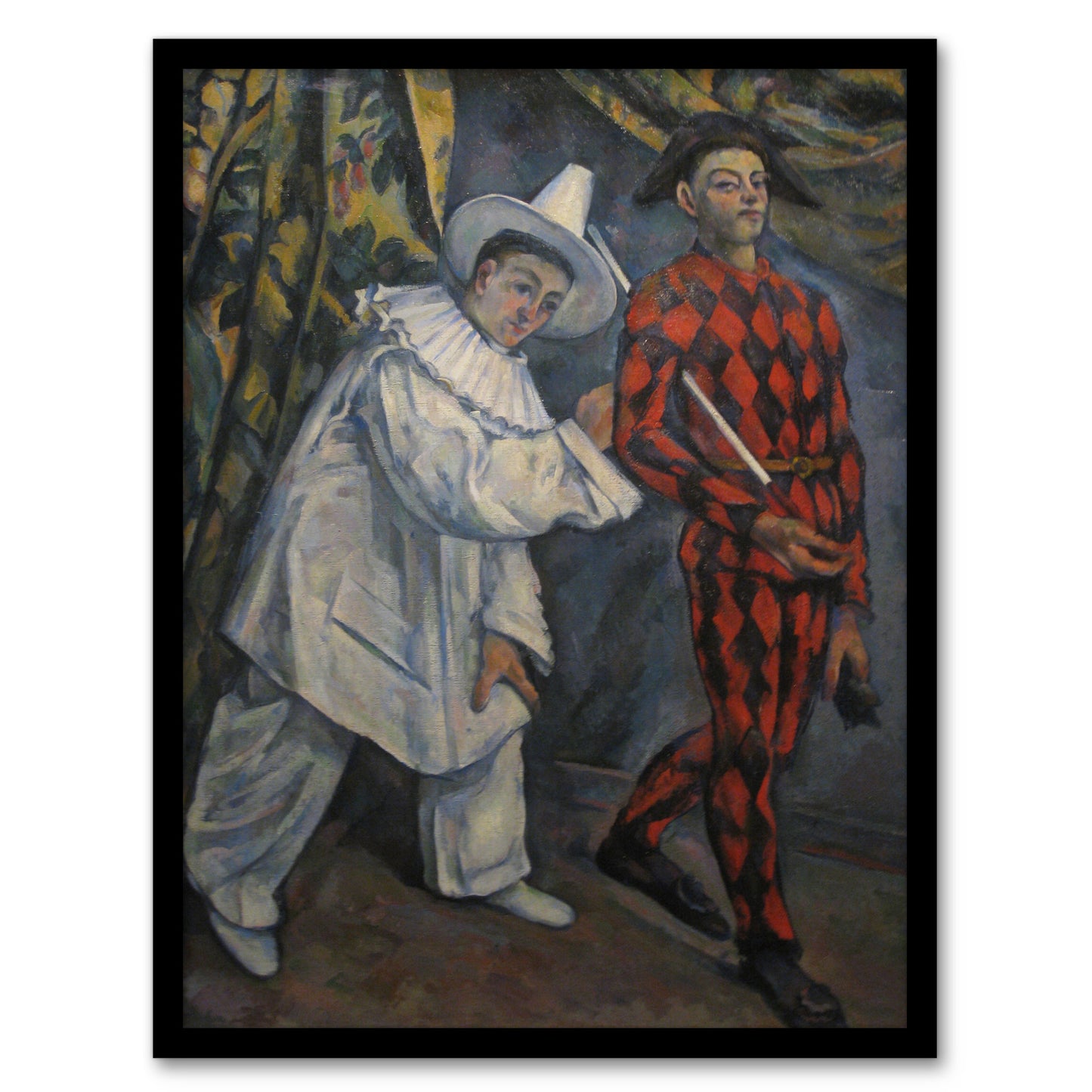 Paul Cezanne Framed Wall Art Mardi Gras Pierrot Clown and Harlequin Home Décor