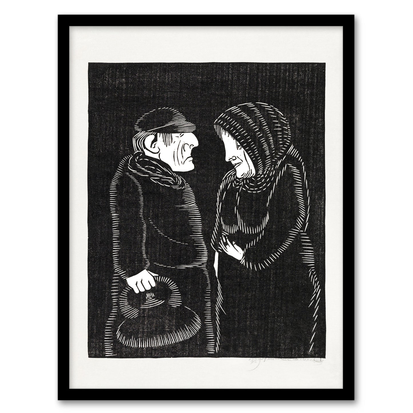 Samuel J De Mesquita Framed Wall Art Print Fantasy Man and woman Home Décor