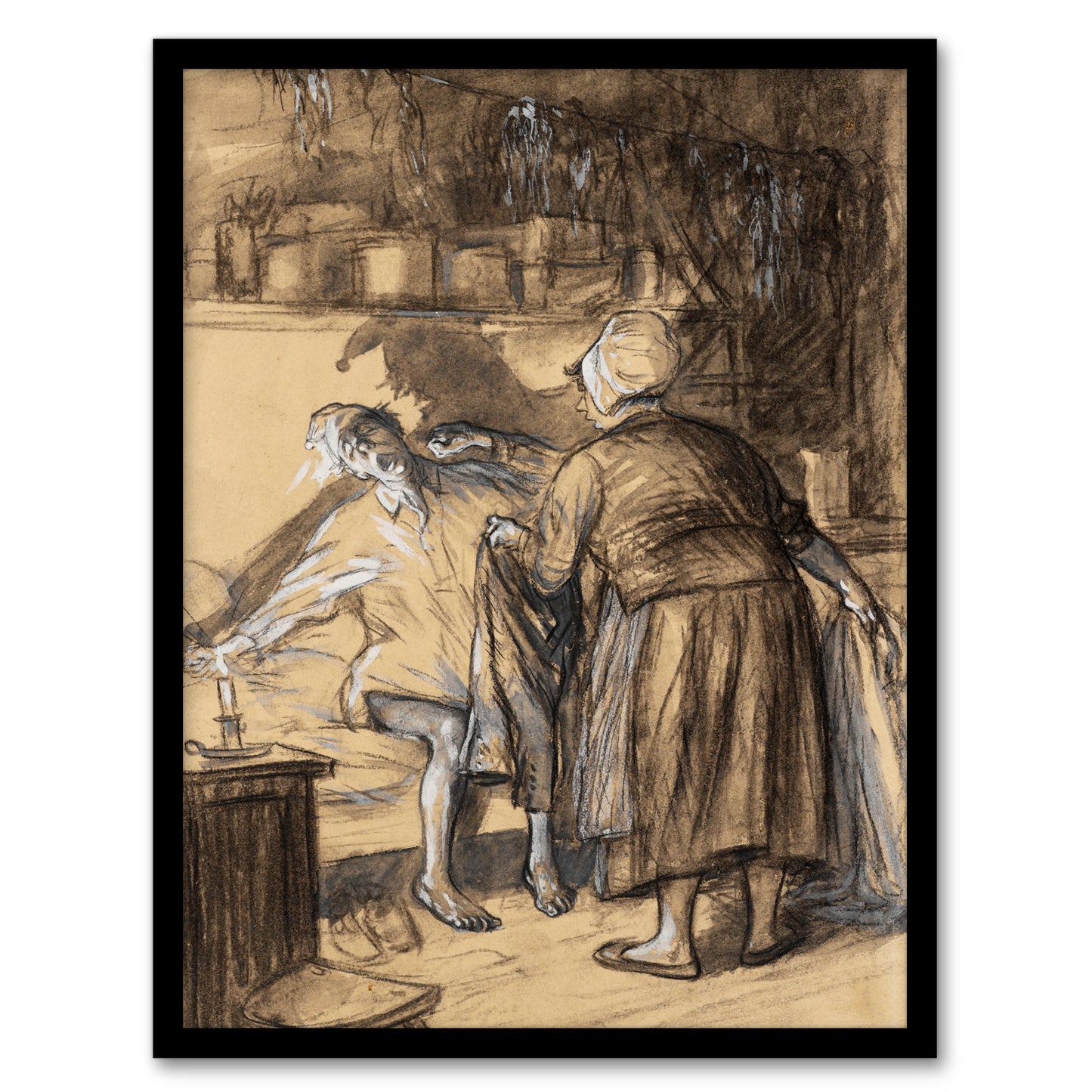 William James Glackens Framed Wall Art Here Are Your Trousers Drawing Home Décor